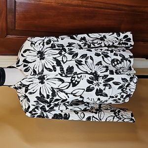 ALFRED DUNNER SUTTON PLACE JACKET BLAZER ZIP-UP 10 WHITE BLACK DESIGN NEW